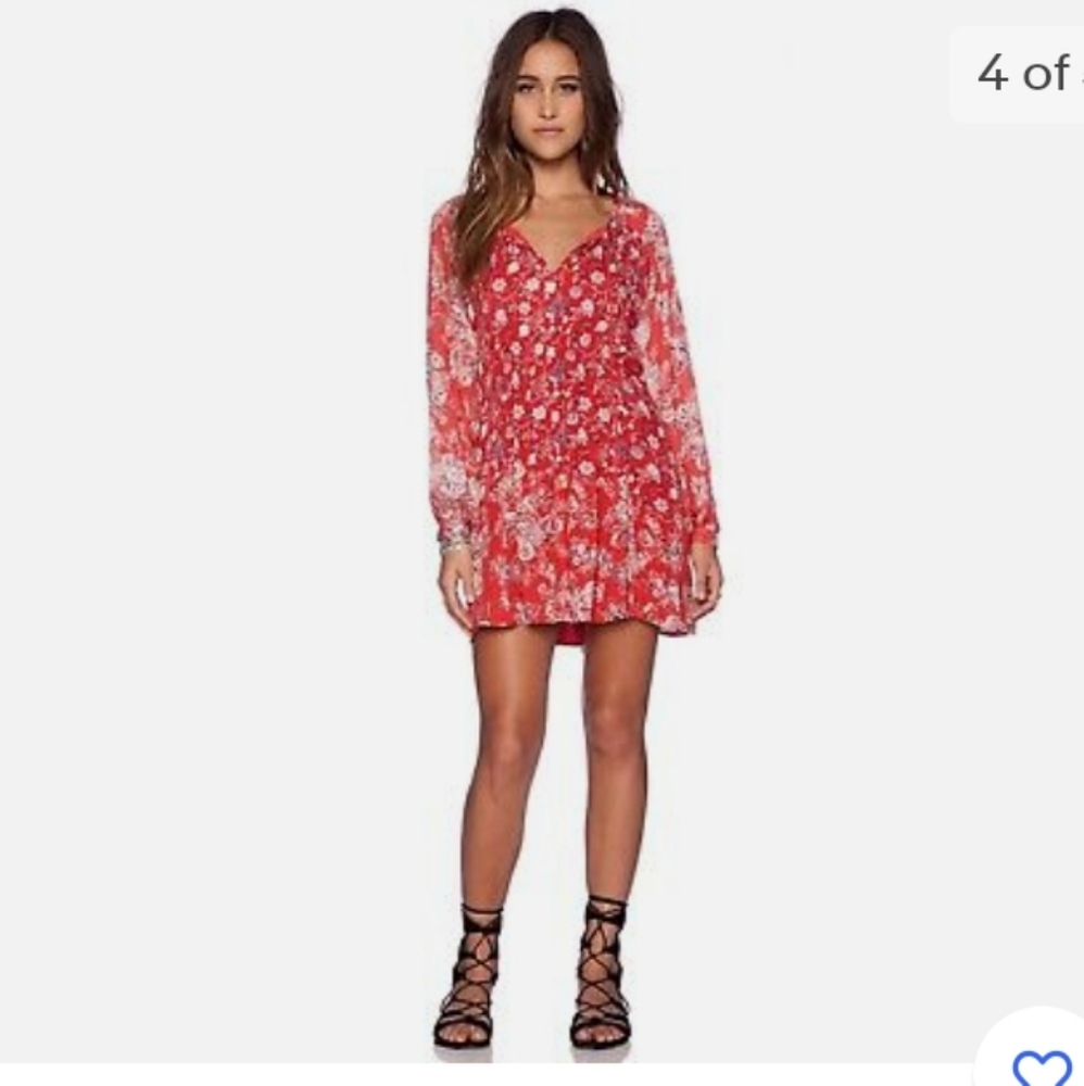 Free People Lucky Loosey Mini Dress Sz XS - Picture 4 of 8
